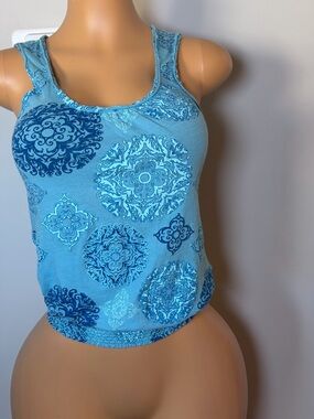 Prana Blue Printed Top